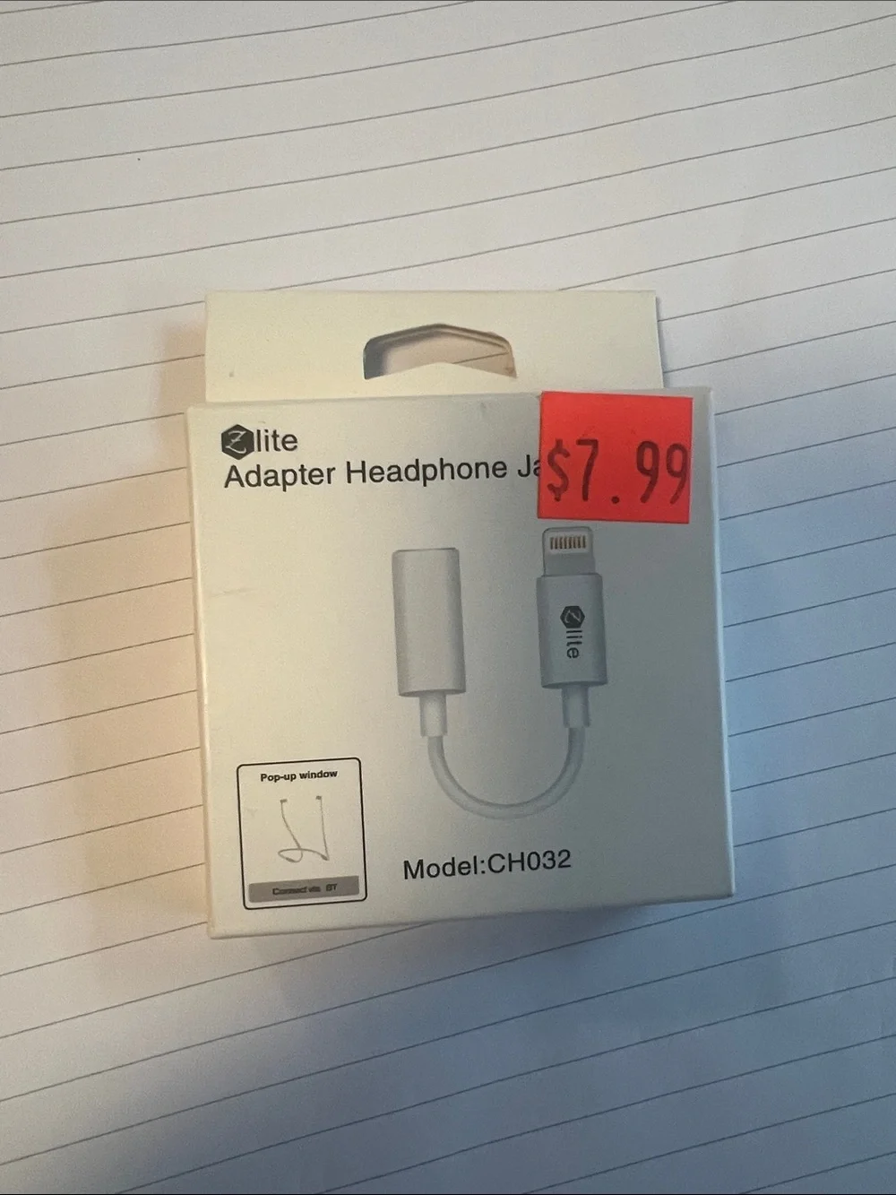 Elite Lightning to 3.5mm Headphone Adapter - White
